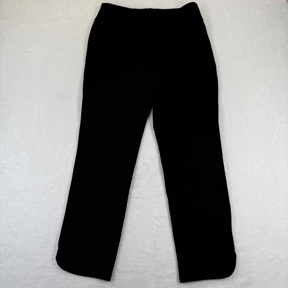 J.McLaughlin Lexi Black Stretch Ponte Pull On Straight Leg Pants Womens 8
